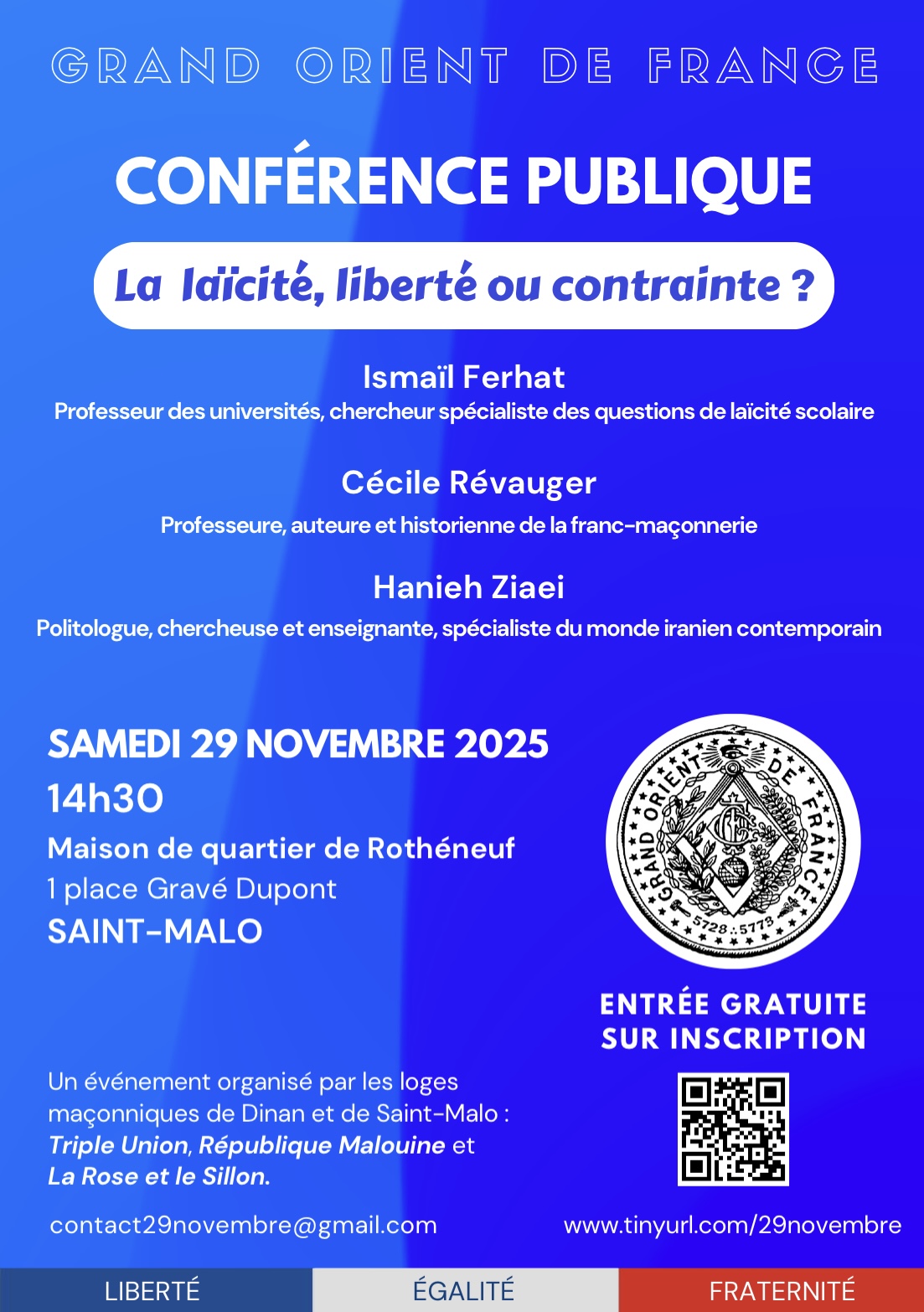 Affiche conférence sur la laïcité
